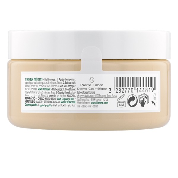Klorane masque cheveux au beurre de Cupuaçu bio