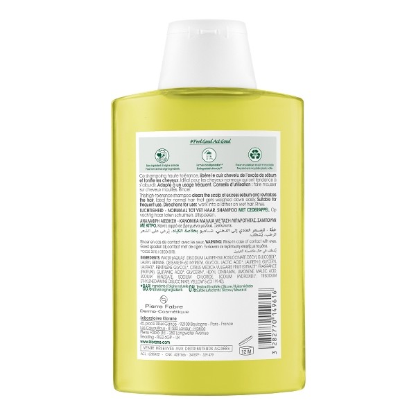 Klorane shampoing Vitalité au Cédrat