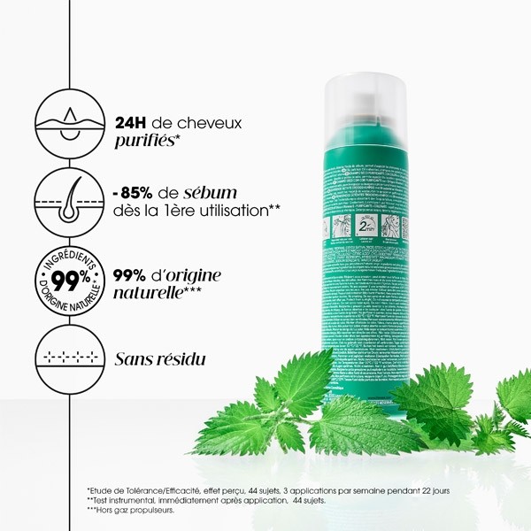 Klorane shampoing sec à l'ortie cheveux bruns