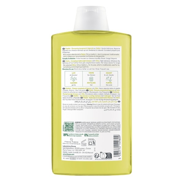 Klorane shampoing Vitalité au Cédrat