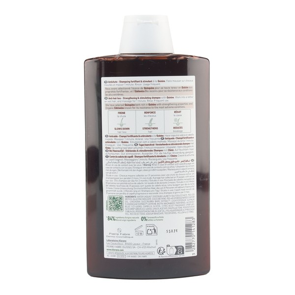 Klorane shampooing Quinine et Edelweiss bio