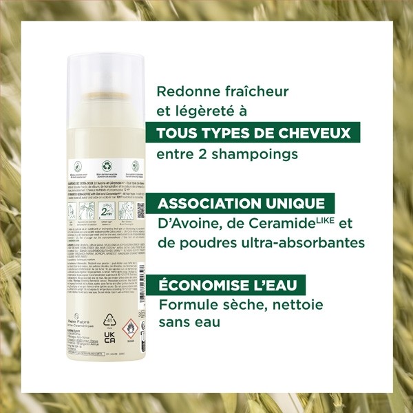 Klorane shampooing sec au lait d'avoine