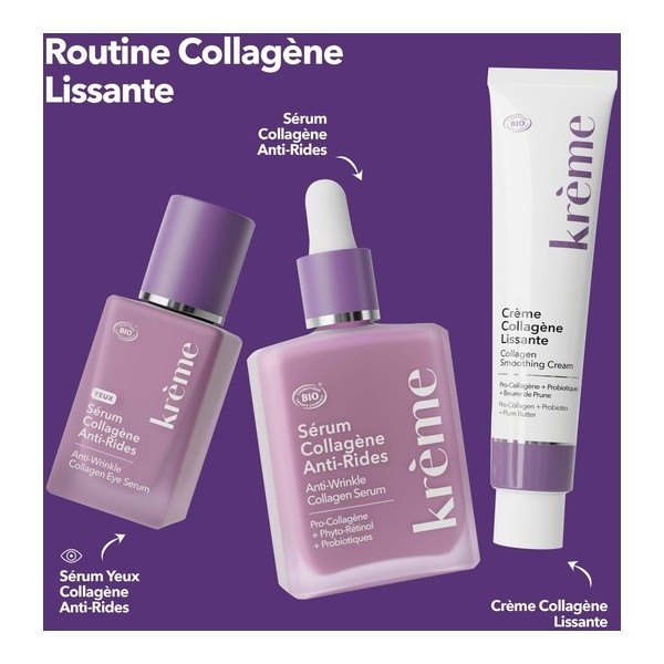 Krème Sérum Collagène Anti rides Yeux Bio