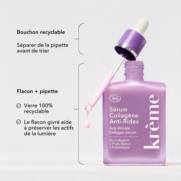Krème Sérum Collagène Anti rides Bio