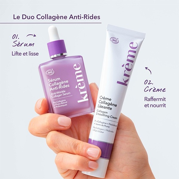 Krème Sérum Collagène Anti rides Bio