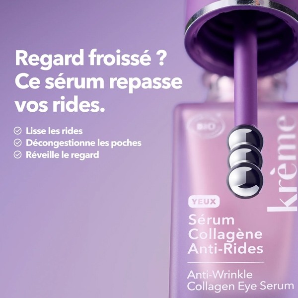 Krème Sérum Collagène Anti rides Yeux Bio