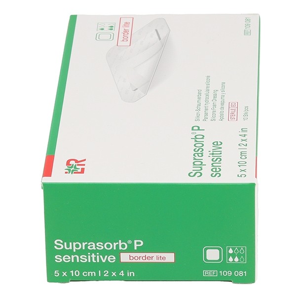 Lohmann Suprasorb P Sensitive Border lite pansement adhésif siliconé