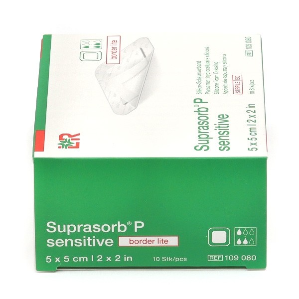 Lohmann Suprasorb P Sensitive Border lite pansement adhésif siliconé