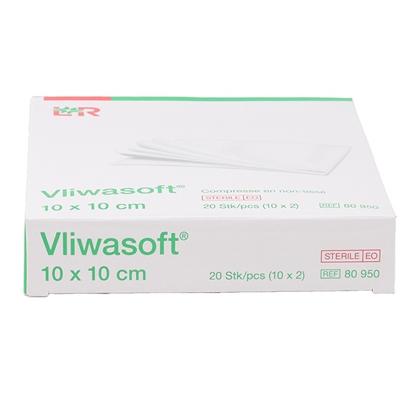 Compresse en non tissé 10 x 10 cm Lohmann Vliwasoft
