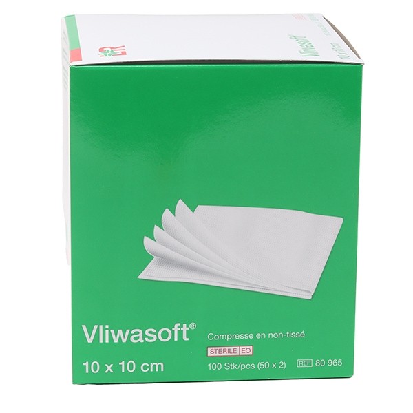 Compresse en non tissé 10 x 10 cm Lohmann Vliwasoft