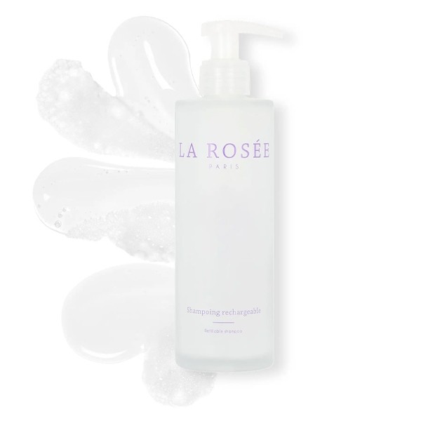 La Rosée flacon vide de shampoing en verre