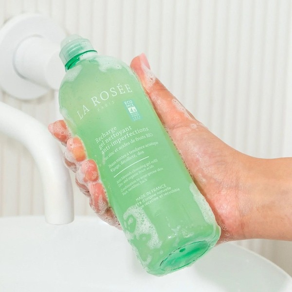 La Rosée gel nettoyant anti imperfections recharge