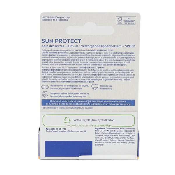 Labello Sun Protect stick lèvres SPF 50