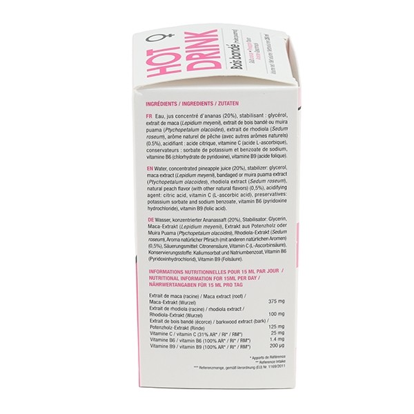 Hot Drink Bois Bandé Femme solution buvable