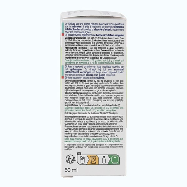 Ladrôme extrait de plante fraîche Bio Ginkgo