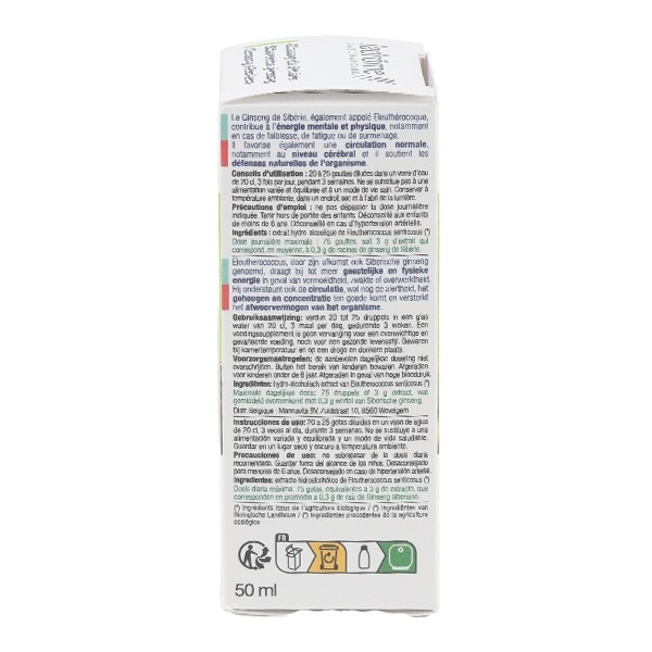 Ladrôme extrait de plante fraîche bio ginseng de Sibérie