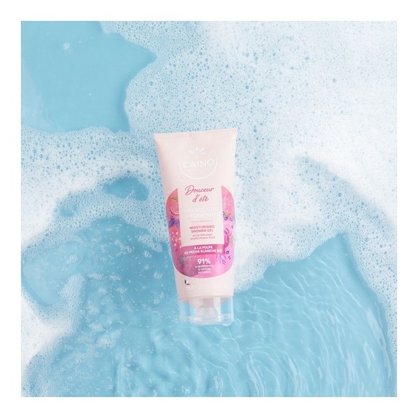 Laino gel douche à la pulpe de pêche blanche Bio