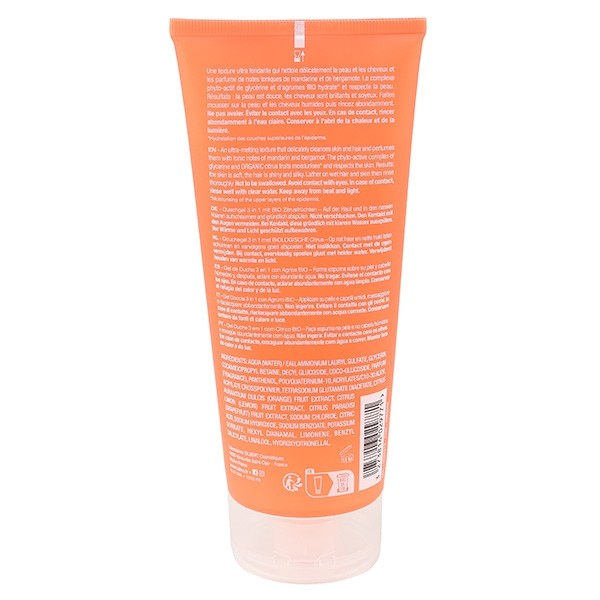 Laino Gel douche 3 en 1 hydratant aux Agrumes Bio