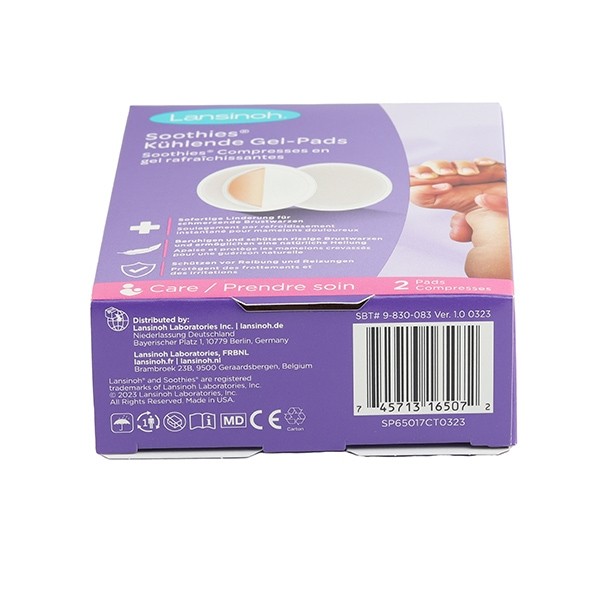 Lansinoh Soothies Compresses en gel rafraîchissantes