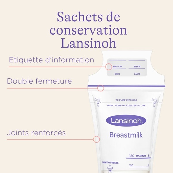 Lansinoh Sachets de conservation de lait maternel