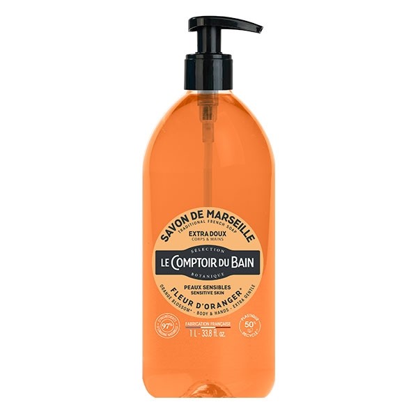 Le Comptoir du Bain savon liquide de Marseille Fleur d'Oranger