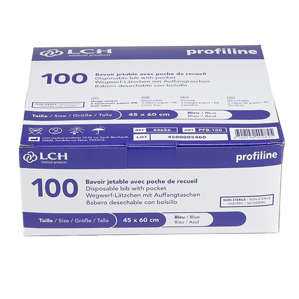 Bavoir jetable adulte avec poche