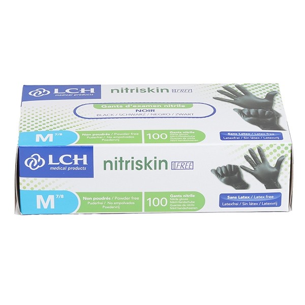 Gants nitrile noirs non poudrés non stériles