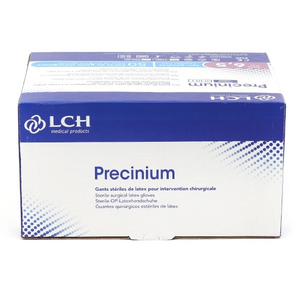 LCH Precinium gants latex poudrés stériles 50 paires