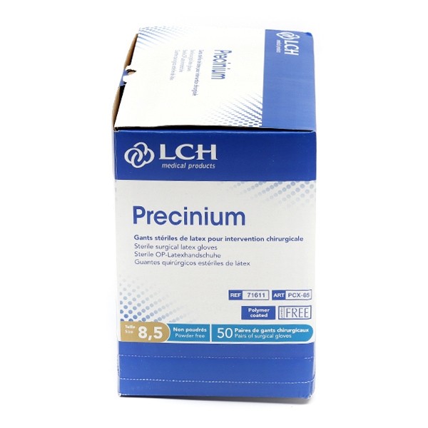 LCH Precinium gants latex non poudrés stériles 50 paires