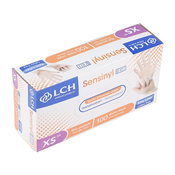 Gants en vinyle non poudrés