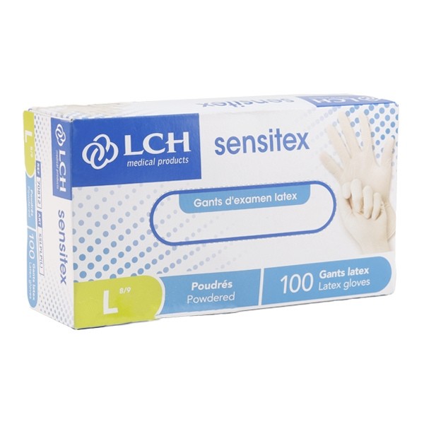 Gants latex poudrés par 100