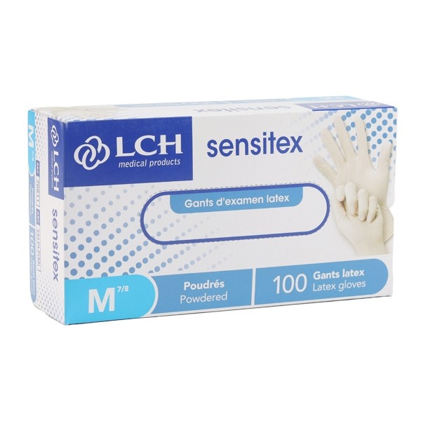 Gants latex poudrés par 100