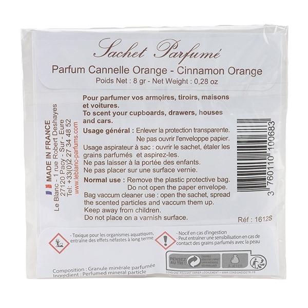 Sachet parfumé Le Blanc Parfum de Grasse désodorisant