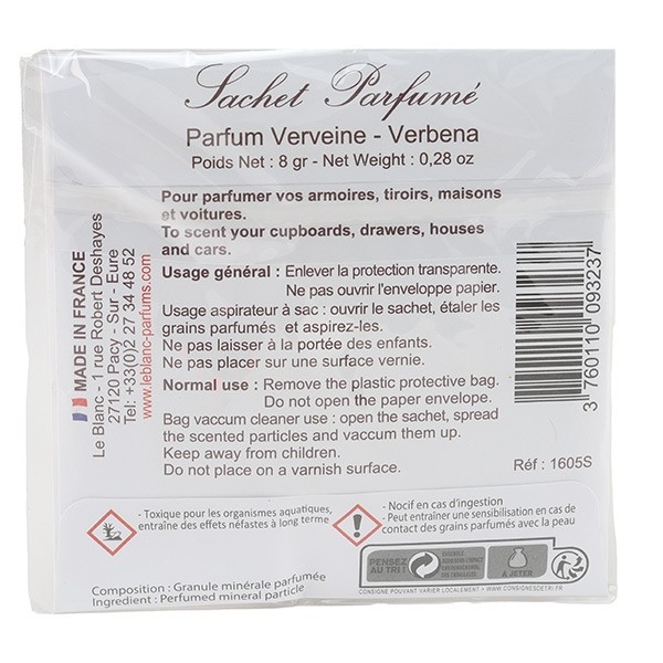 Sachet parfumé Le Blanc Parfum de Grasse désodorisant