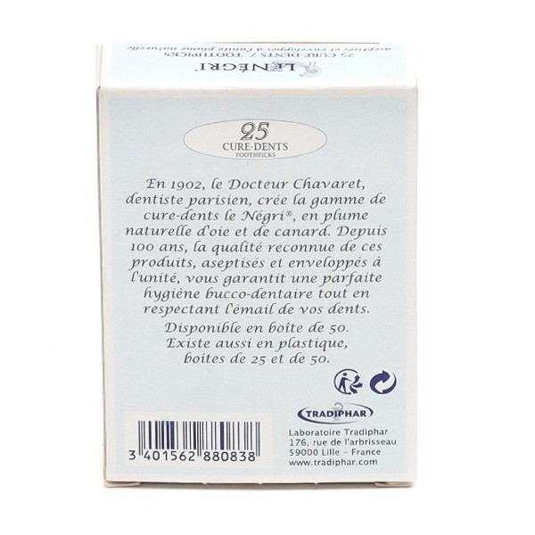 Le Négri cure-dents plume naturelle