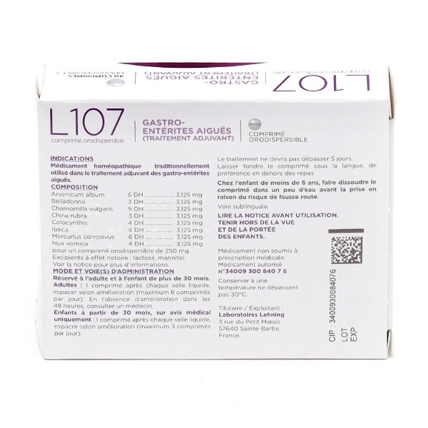 L107 Lehning comprimé orodispersible