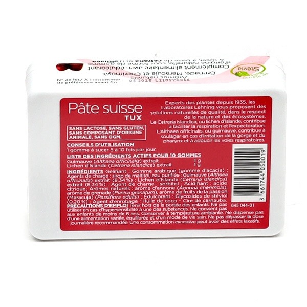 Lehning Pâte suisse Tux gommes sans sucre