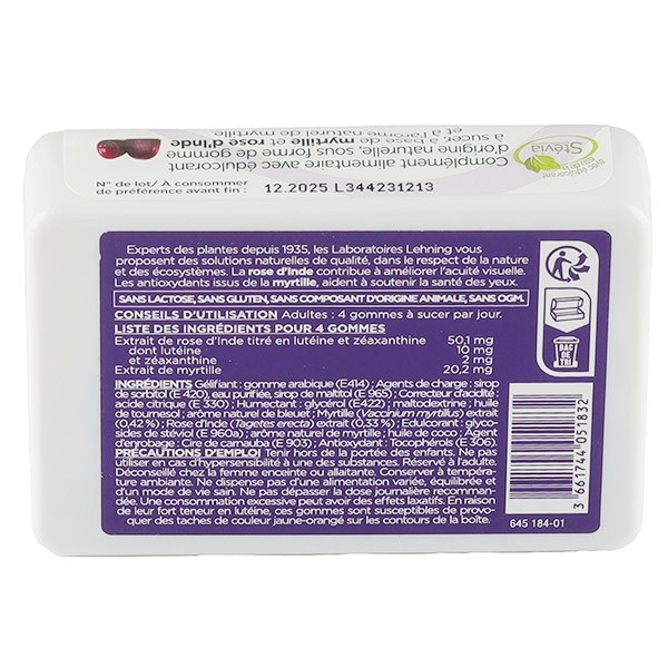 Lehning Pâte suisse Fatigue visuelle gommes