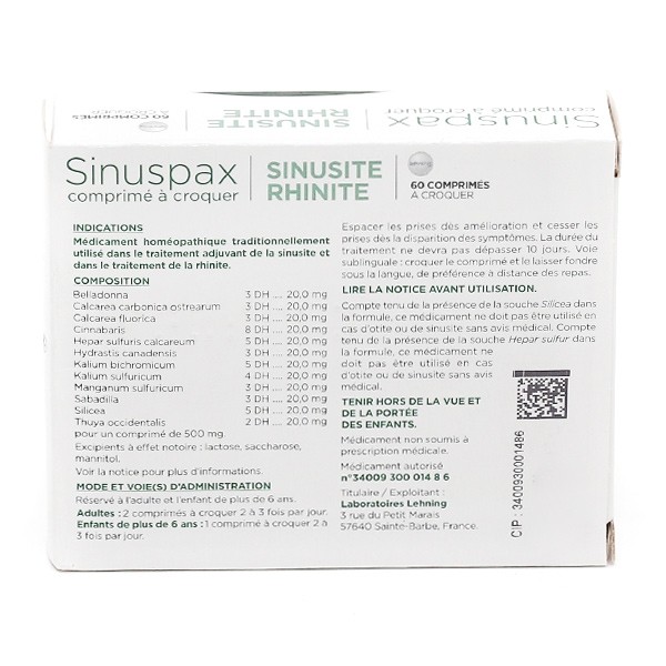 Sinuspax Sinusite comprimé