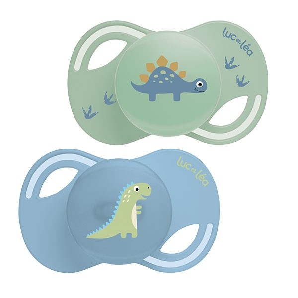 Luc et Léa sucette silicone anatomique 6-18 mois Lot de 2