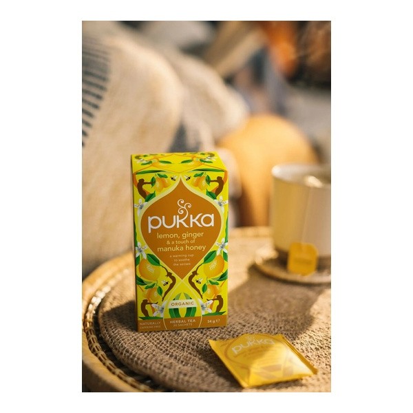 Pukka Tisane Citron Gingembre et Miel de Manuka biologique sachets