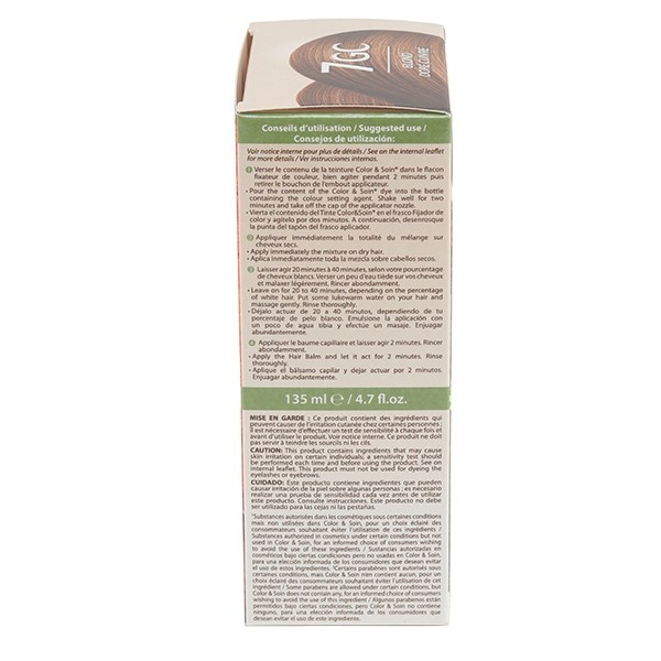 Les 3 chênes Color et Soin coloration permanente blond doré cuivré 7GC