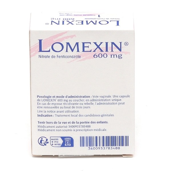 Lomexin 600 mg capsule vaginale