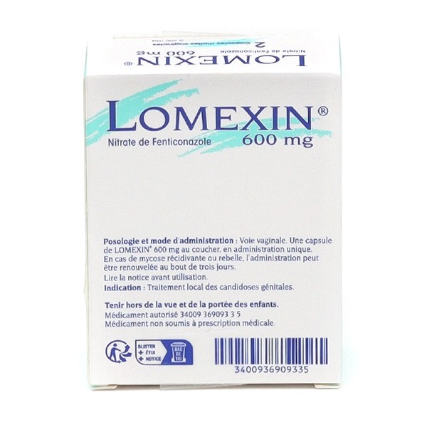 Lomexin 600 mg capsule vaginale