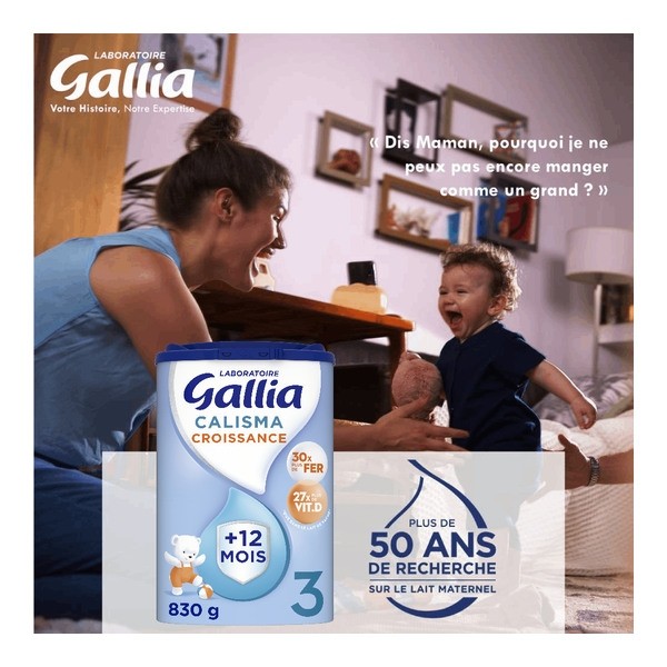 Gallia Calisma Croissance lait 3ème âge