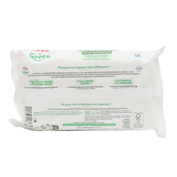 Love And Green Lingettes au liniment