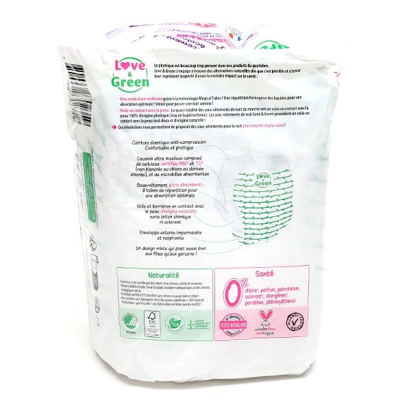 Love and Green Sous-vêtements de nuits écologiques 4-7 ans