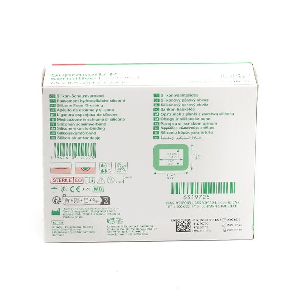 Lohmann Suprasorb P Sensitive Border lite pansement adhésif siliconé