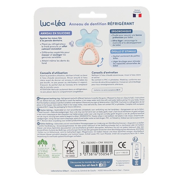 Luc et Léa anneau de dentition réfrigérant