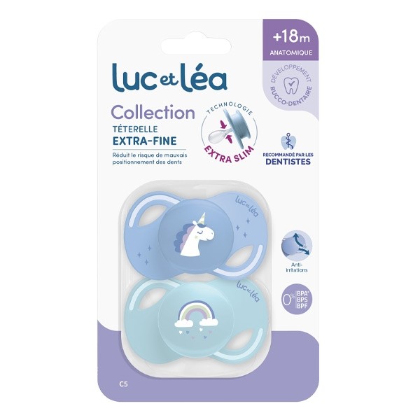 Luc et Léa Collection sucette silicone anatomique +18 mois